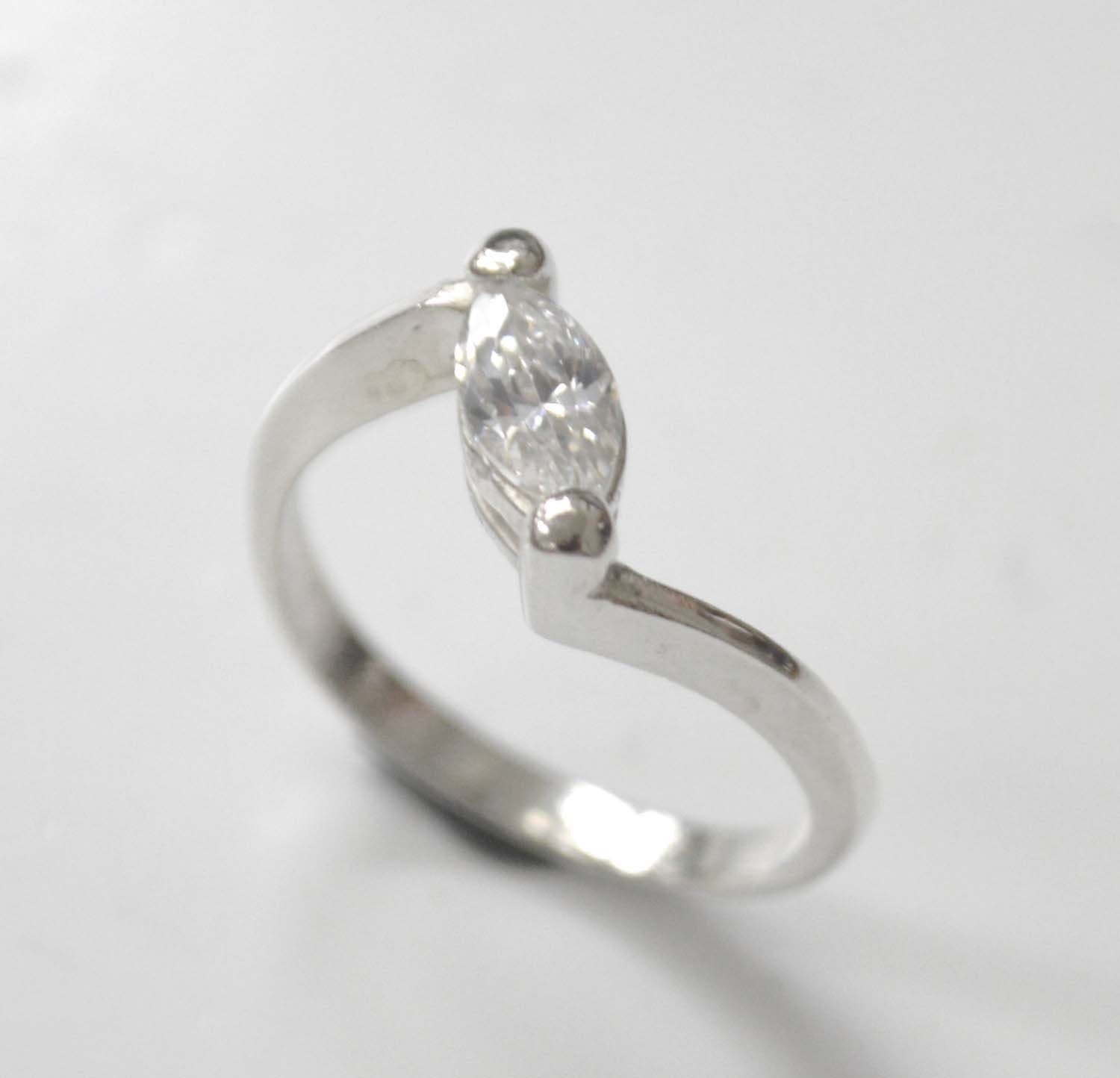 CZ Stone Ring Sterling Silver 51-2096