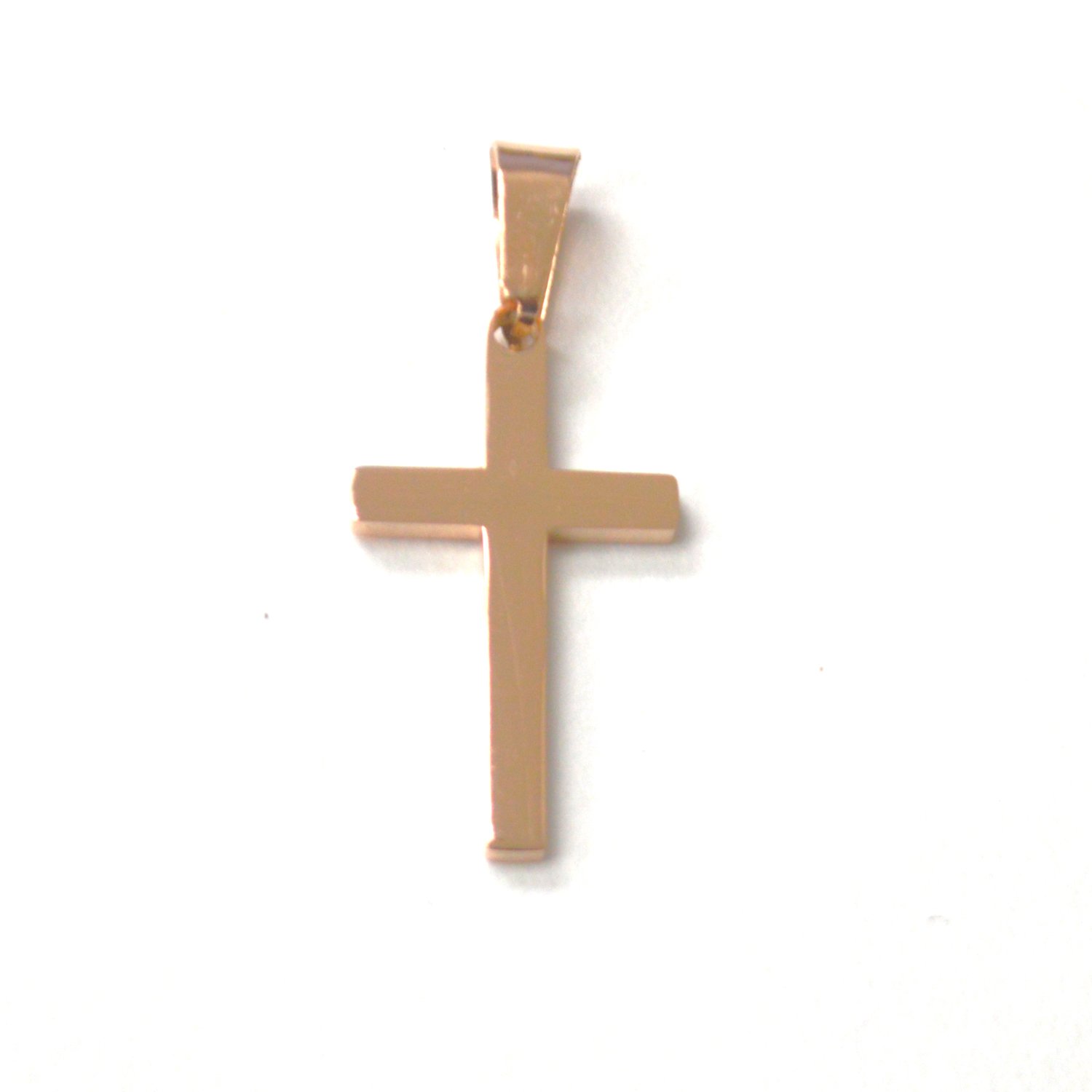 Plain Cross Rose Gold Plated Pendant 86-879 RG