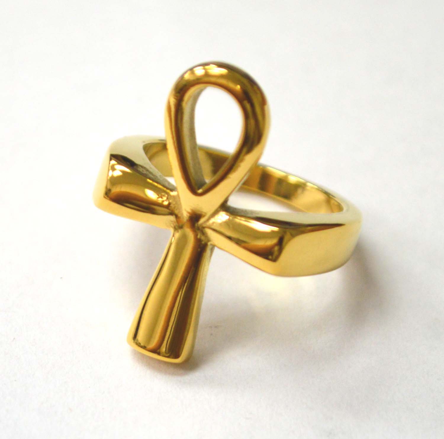 Ank Gold Plated Ring 81-1457G