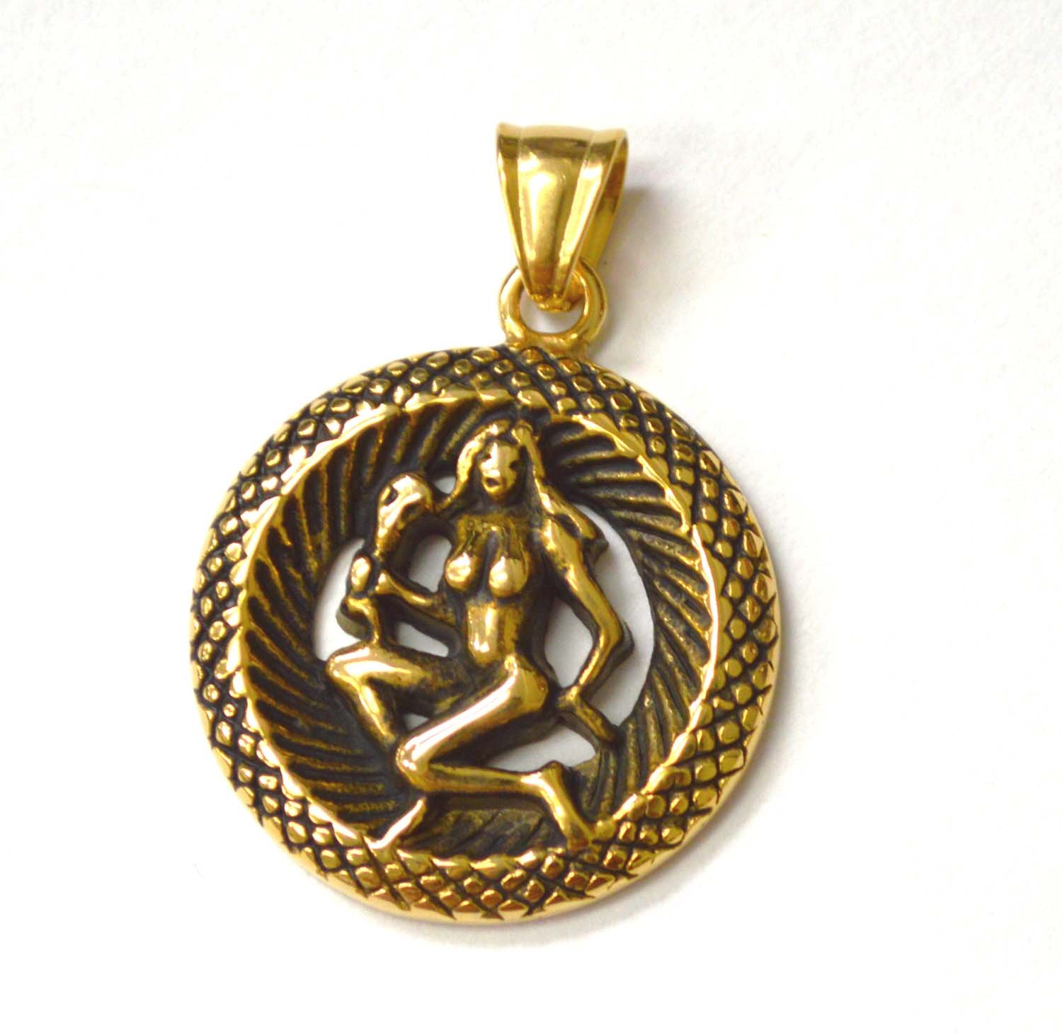 Zodiac Sign Gold Plated Pendant 86-2411G Virgo