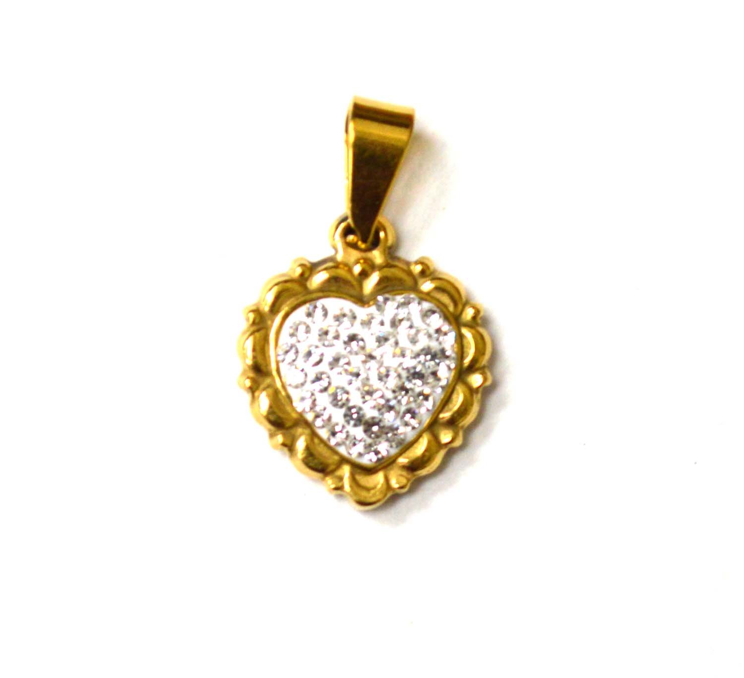 Heart Gold IP Plated Pendant 86-2486G