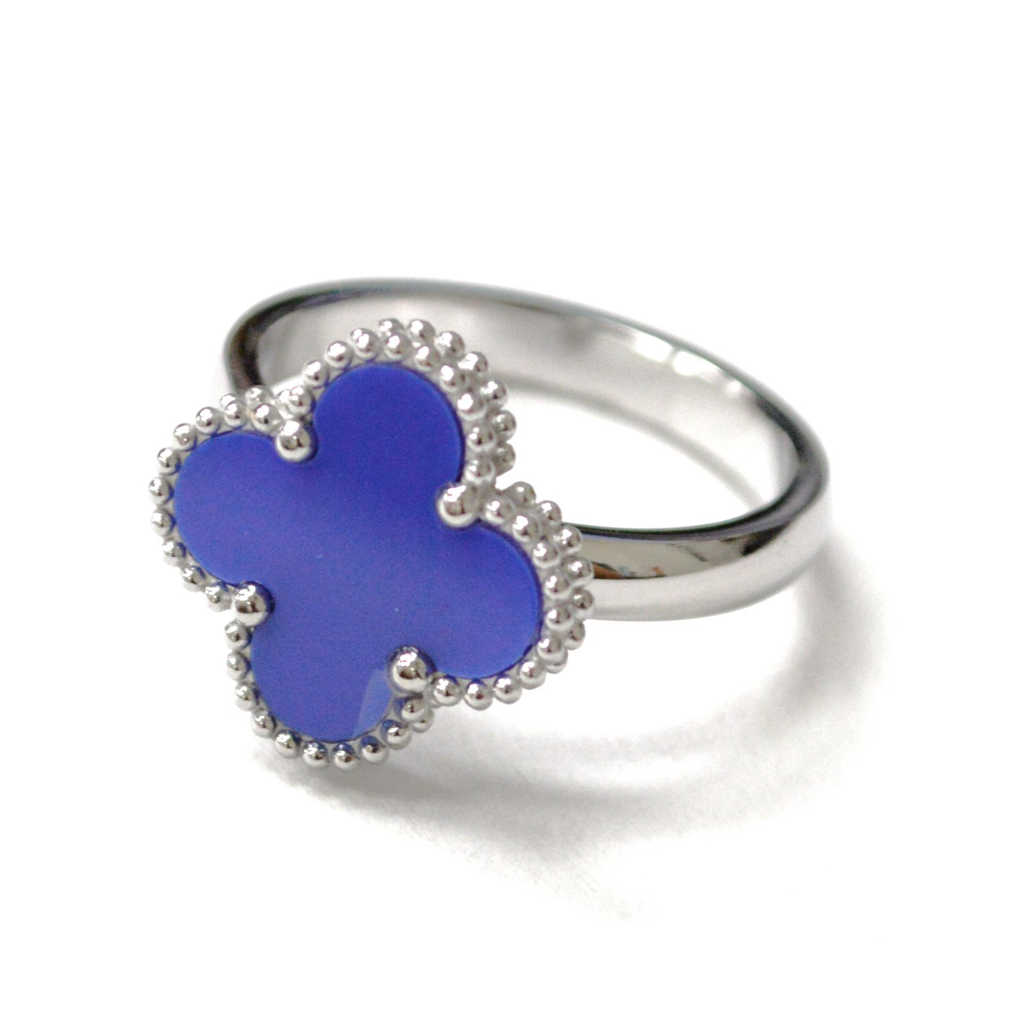 Clover Stainless Steel Ring 81-1755S-15 Blue