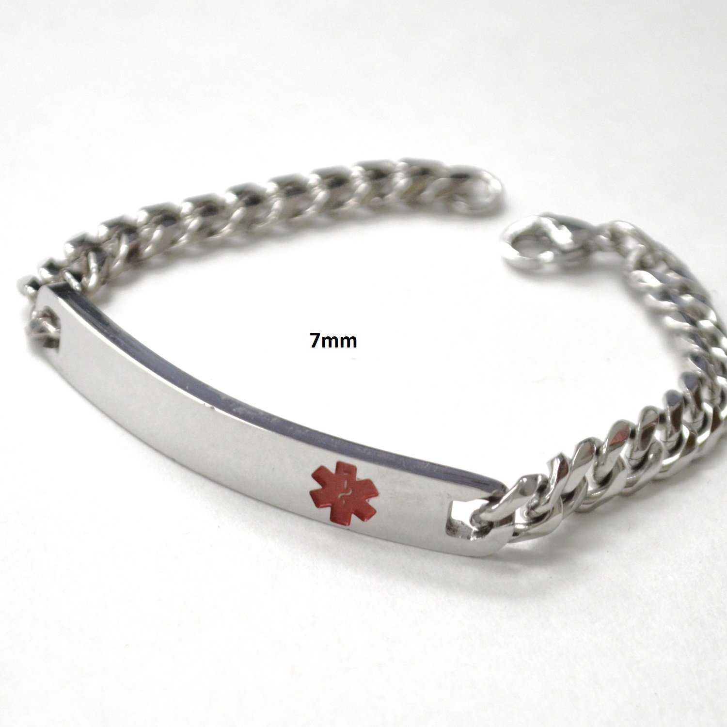 7mm Medical ID Stainless Steel Bracelet 84-1921-7