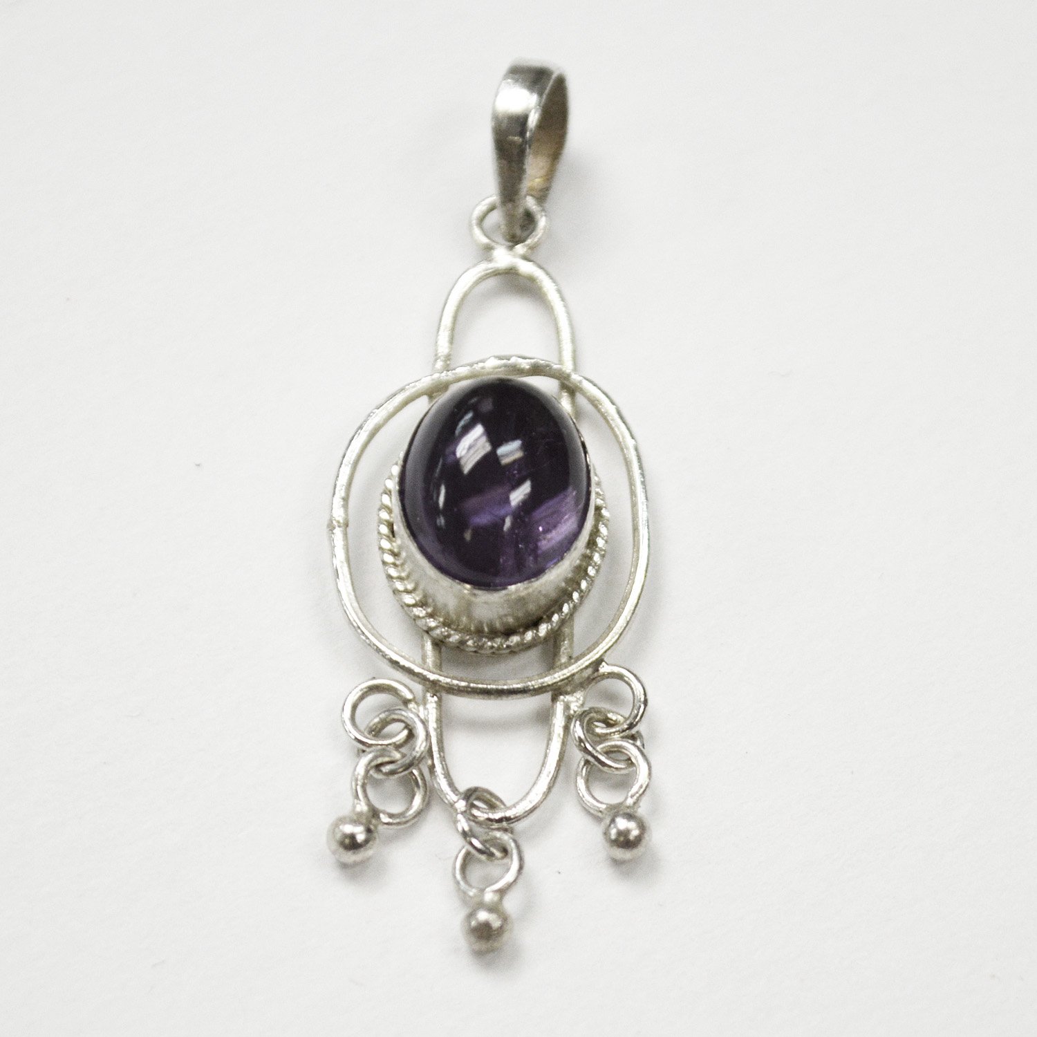 Amethyst Stone Pendant Sterling Silver 563006