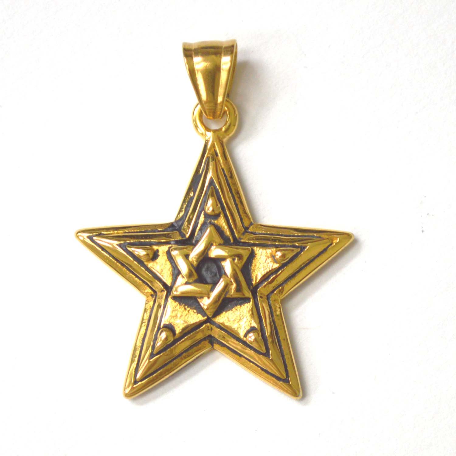 Star of David/Star Gold Plated Pendant 86-2399G