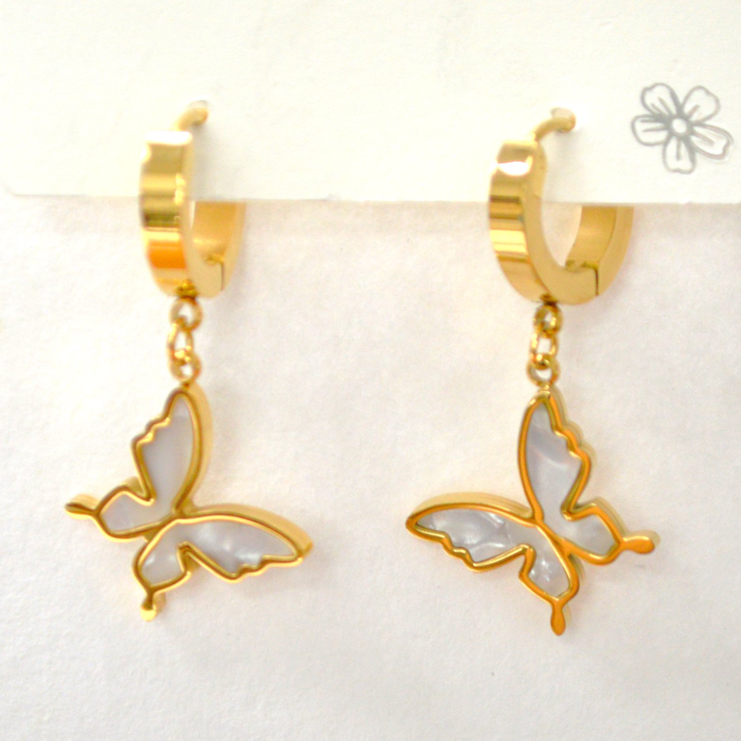 Butterfly Gold Plated Huggies 83-941G