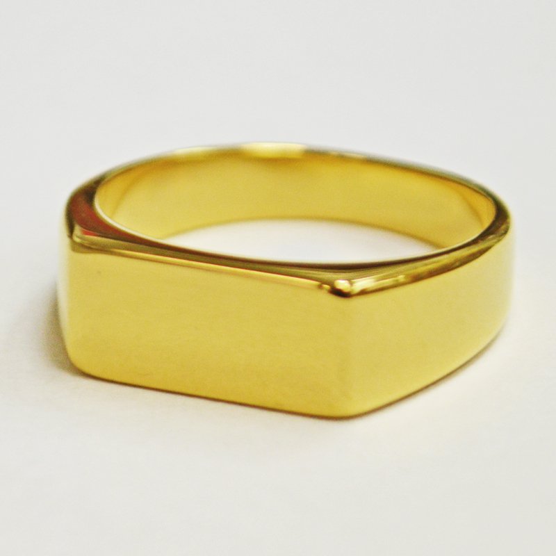 Signet Ring Gold PLated 81-1210G-1