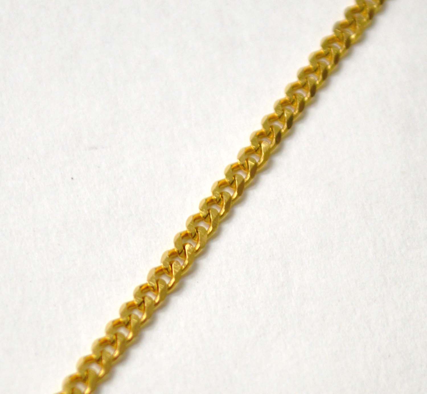 3.5mm Gold Plated  Miami Cuban Bracelet 84-239G-Mia-3.5(2/Pkg)