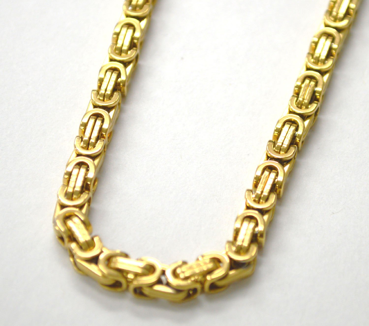 5mm Gold IP Plated Byzantine Chain 85-195G-5
