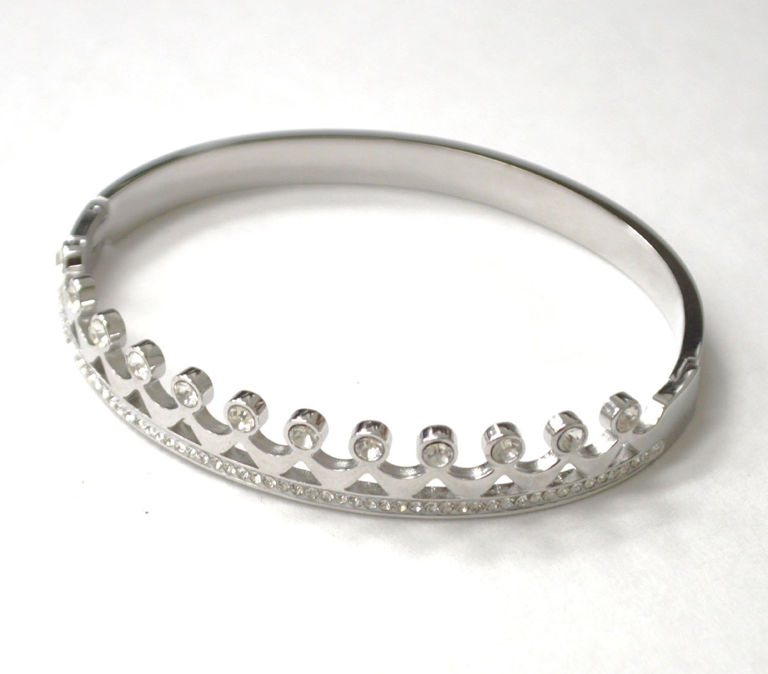 Crown Design Stainless Steel Bangle 84-1911S