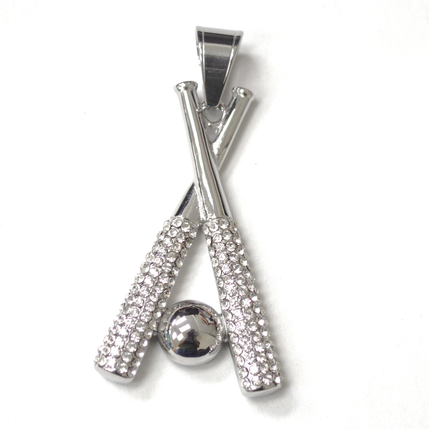 Baseball Bat Ball Stainless Steel Pendant 86-2616S