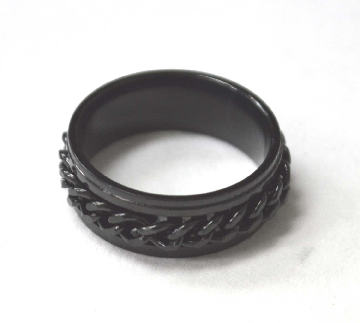 Black Plated  Ring (8mm) 81-371B