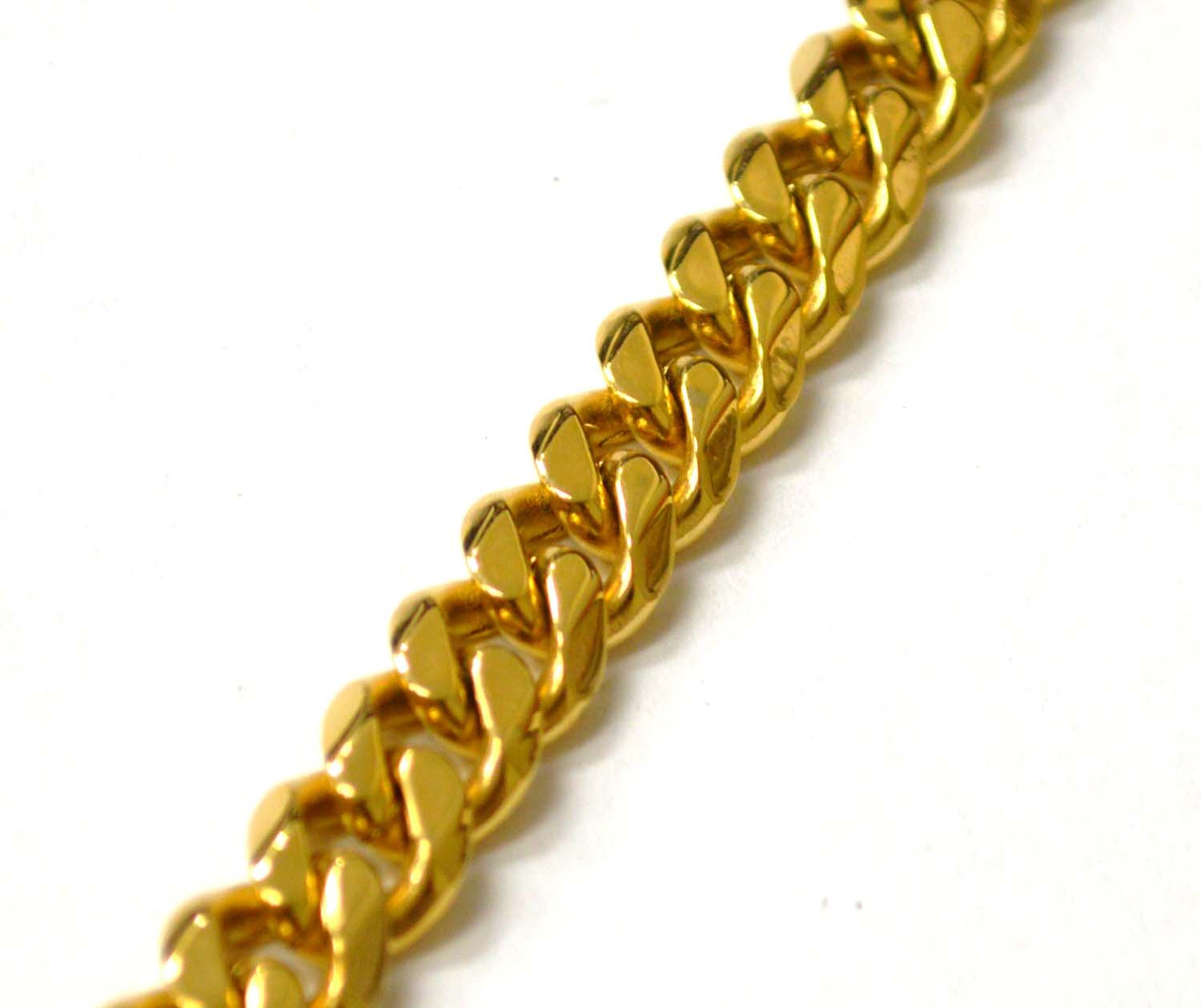 11mm Gold Plated  Miami Cuban Bracelet 84-239G-Mia-11
