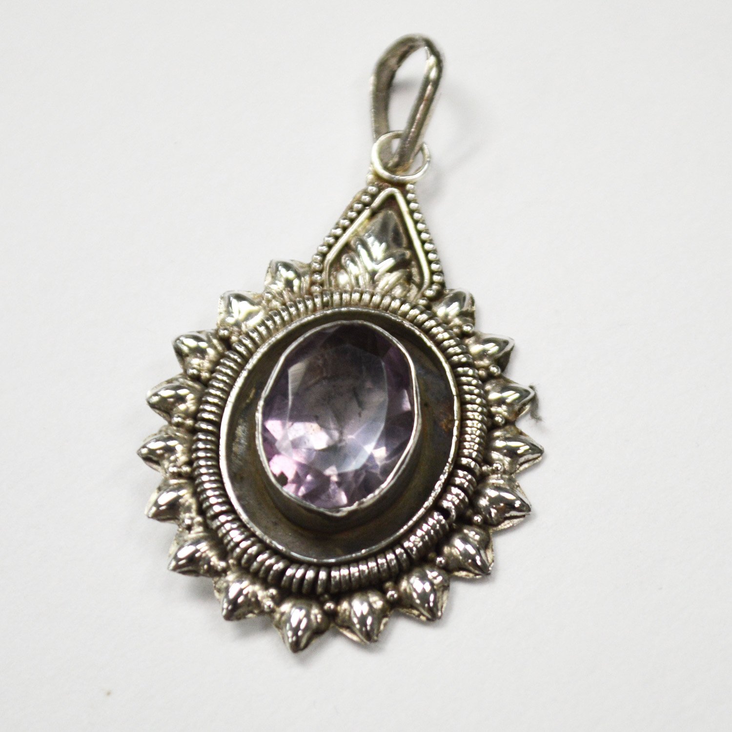 Amethyst Stone Pendant Sterling Silver 563002