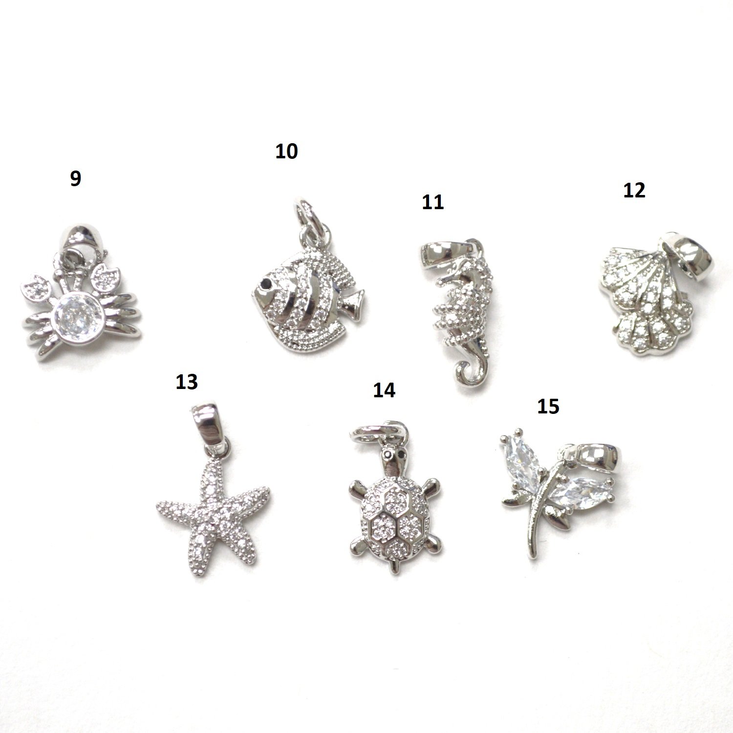 Tiny Charms Pendant Laminated Silver Plated 86-3136S