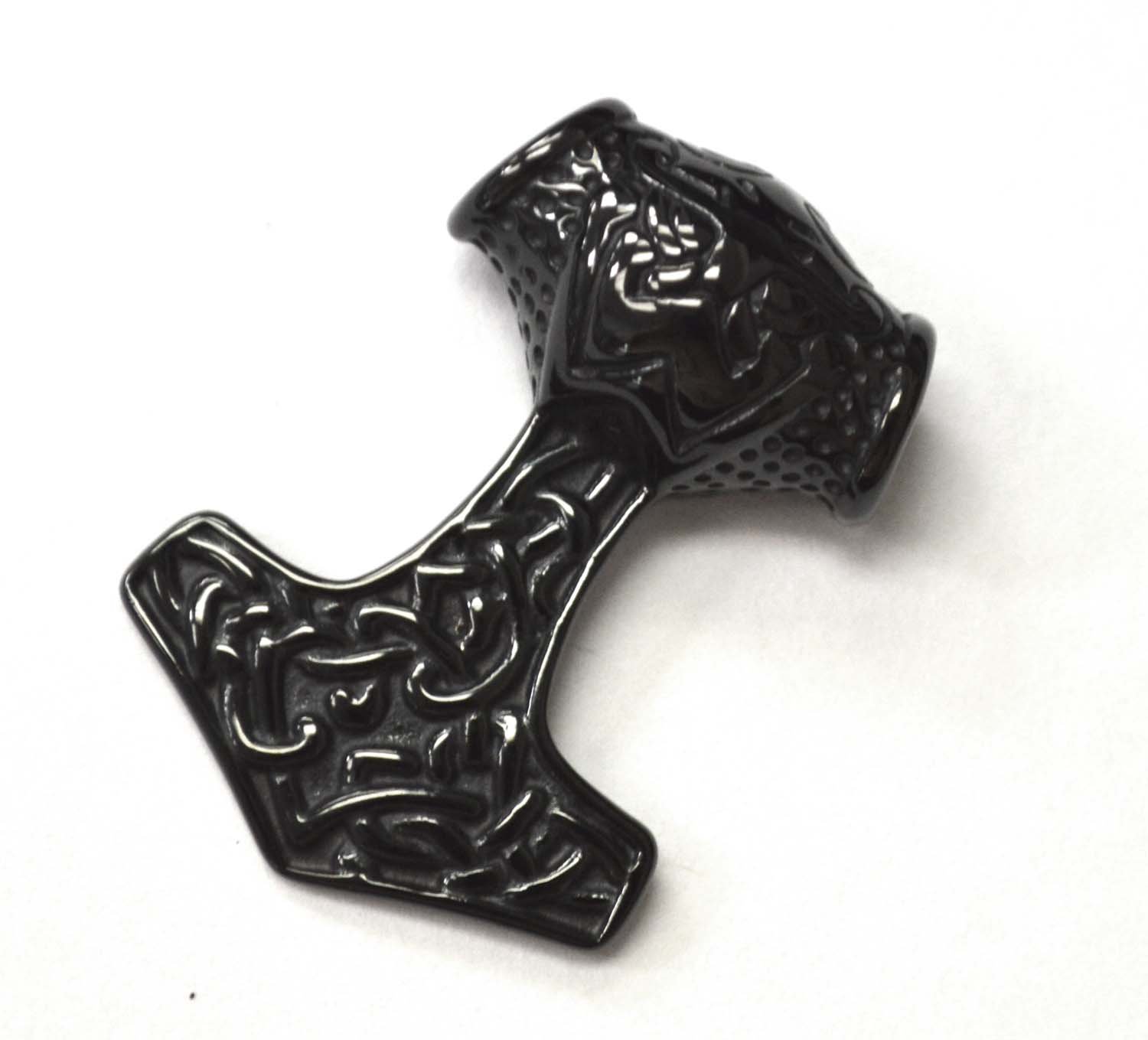 Thor's Hammer Black Plated Pendant 86-2419B