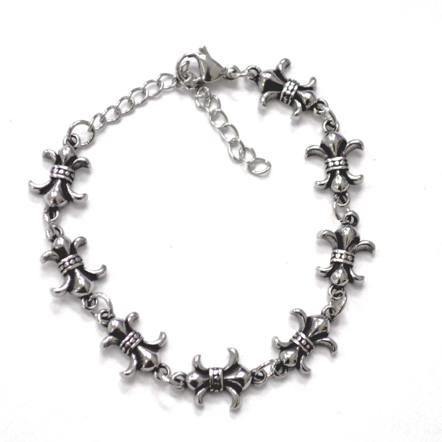 Fleur De Lis Stainless Steel Bracelet 84-1984-Sm