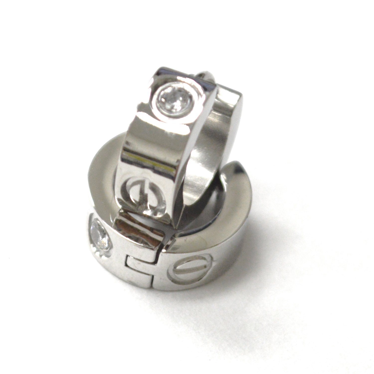 Designers Inspired Stainless Steel Huggies 83-934S