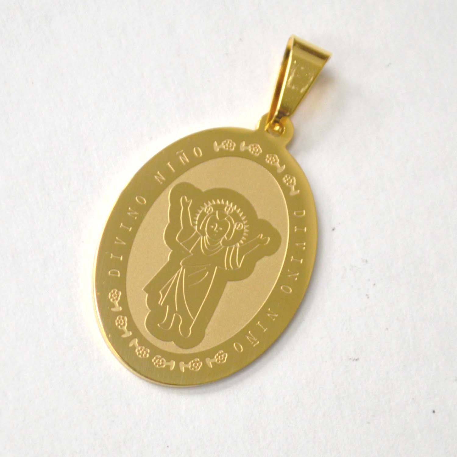 Divino Nino Medallion Gold Plated 86-2549G