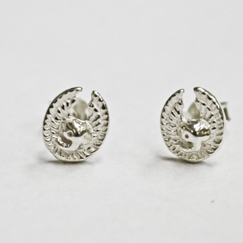 Skull with Wing Stud Earring 53-5132